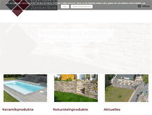 Tablet Screenshot of naturstein-zentrum-ruhr.de